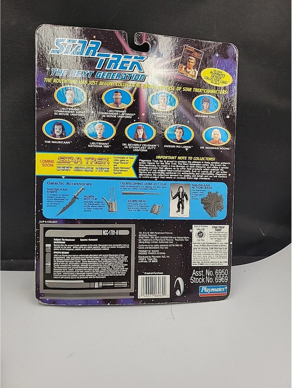 Star Trek The Next Generation Vintage Playmates Action Figure Lot of 6 NIP